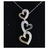 Cascading Diamond Heart Necklace