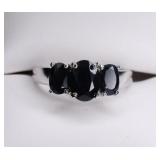 3 Stone Sapphire Dinner Ring