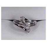 White Sapphire Sterling Silver Ring