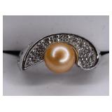 Large Pearl Dinner Ring