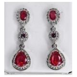 Red Ruby Dangle Earrings