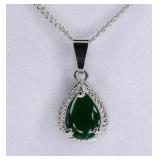Pear Cut Emerald Dinner Necklace