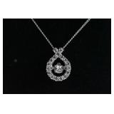 White Sapphire Illusion Setting Necklace