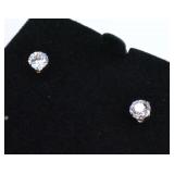 White Topaz Stud Earrings