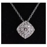 Diamond Sterling Silver Necklace