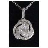 1/2cttw Diamond & Sterling Silver Pendant Necklace