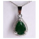 Pear Cut Emerald Neckalce