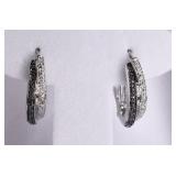 Black and White Diamond Earrings