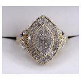 Large diamond dinner ring