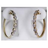 Diamond Hoop Dinner Earring