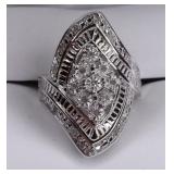 Large Diamond Dinner Ring