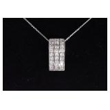 3ct White Sapphire Necklace