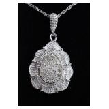Diamond Sterling Pendant Necklace