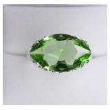 8 ct. Green Sapphire Sterling Ring