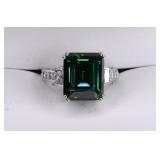 3.72ct Emerald Sterling Silver Ring