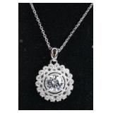 2.22ct Brilliant White Sapphire Sterling Necklace
