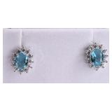 Set of  Blue Topaz Earrings
