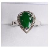Large Emerald Dinner Ring