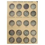 35- Walking Liberty Silver Half Dollars