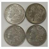Lot Of 4 1921-P Morgan Silver Dollars
