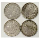 Lot Of 4 1921-P Morgan Silver Dollars