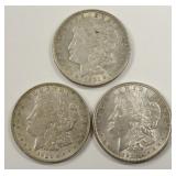 Lot Of 3 1921-P Morgan Silver Dollars