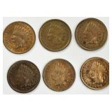 (6) U.S. Indian Head Cents In High Grades