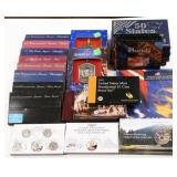 Lot Of State Quarters Sets, Proof  $1 Coins & More