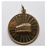 18K Yellow Gold Parthenon Charm