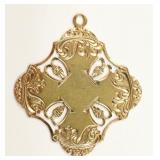 18K Yellow Gold Greek Orthodox Cross Pendant