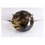 Ladies 10K Yellow Gold Smokey Quartz Ring