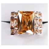 Sterling Silver Morganite Ring