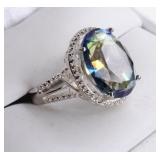Sterling Silver Mystic Topaz Dinner Ring