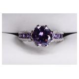 Sterling Silver Amethyst Cocktail Ring