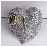 Sterling Silver Lady Bug On Leaf  Ring