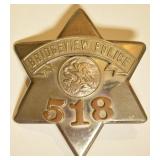 Obsolete Bridgeview ILL. Police Pie Plate Badge