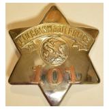 Obsolete Lincolnwood ILL. Police Pie Plate Badge