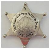 Obsolete Cook County Forest Preserve Police Badge
