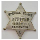 Obsolete Homewood Special Police Officer Badge