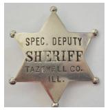 Obsolete Tazewell Co. Special Deputy Sheriff Badge