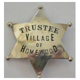 Obsolete Village of Homewood Trustee Badge