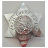 Obsolete Hazel Crest Police Badge