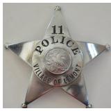 Obsolete Village of Lemont Police Badge.