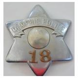 Obsolete Memphis Police Pie Plate Badge