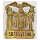 Obsolete Illinois Police Supervisor Cap Badge