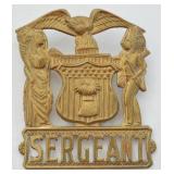 Obsolete Illinois Police Sergeant Cap Badge