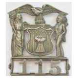 Obsolete Illinois Police Cap Badge #115
