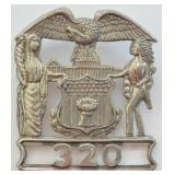 Obsolete Illinois Police Cap Badge #320