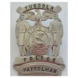 Obsolete Tuscola Illinois Patrolman Cap Badge