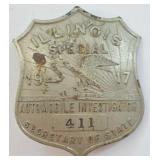 1917 Illinois Automobile Investigator Badge
